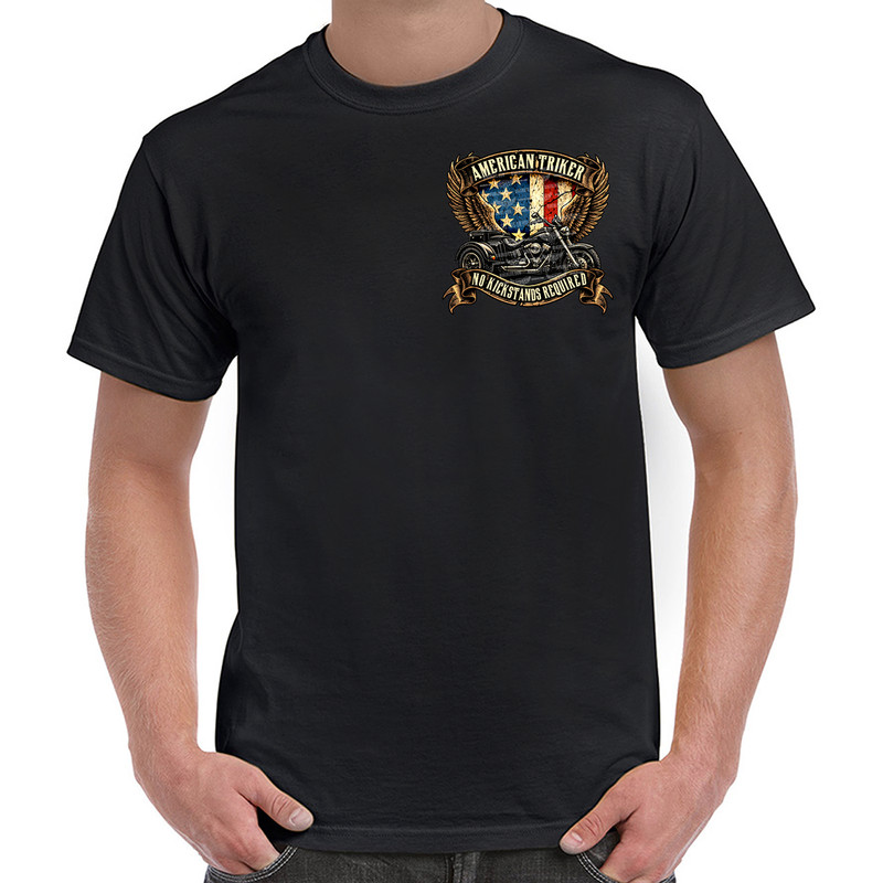 T-Shirt Ride Free on Three No Harley