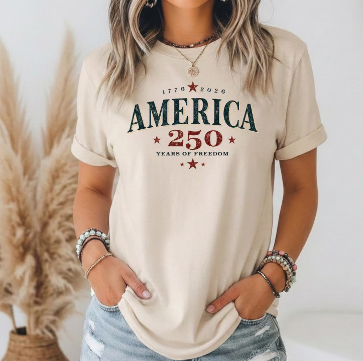 4th of July, 250 Years of Freedom,Proud Patriotic American Shirt, Cute USA Flag