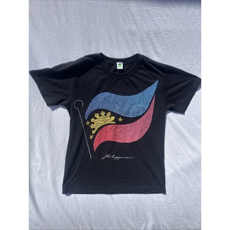 Black Philippines‎ T-shirt Halu-Halo. XS. Detailed Writing In flag