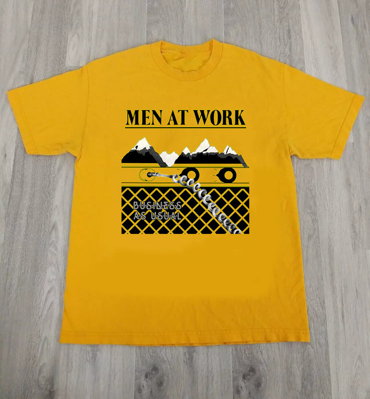 Men At Work Band Business As Usual T Shirt Full Size S-5XL