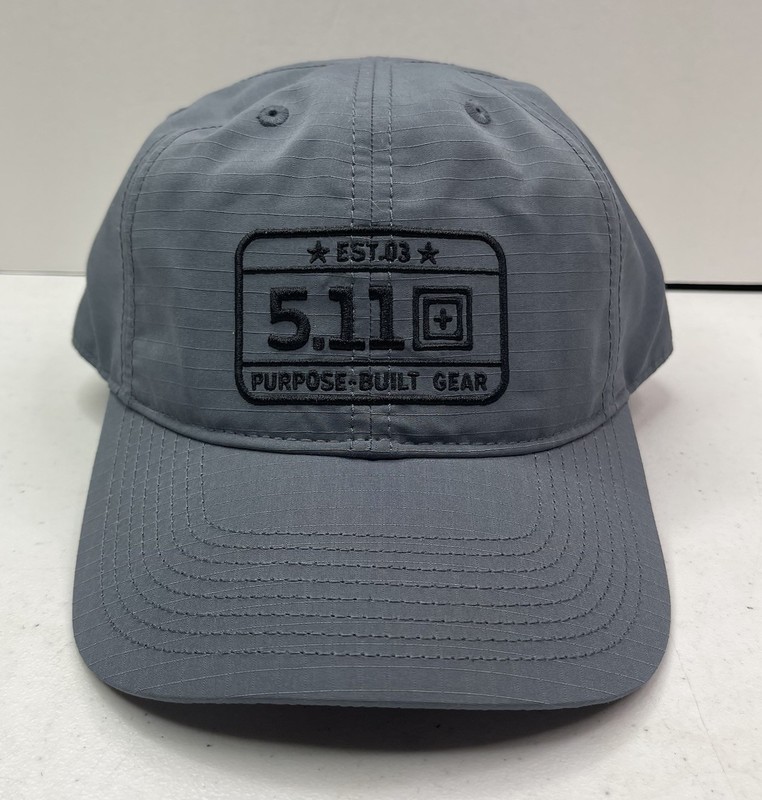 5.11 Tactical Hat Men One Size Gray Adjustable Cap 5-Panel Purpose Built Gear Lo