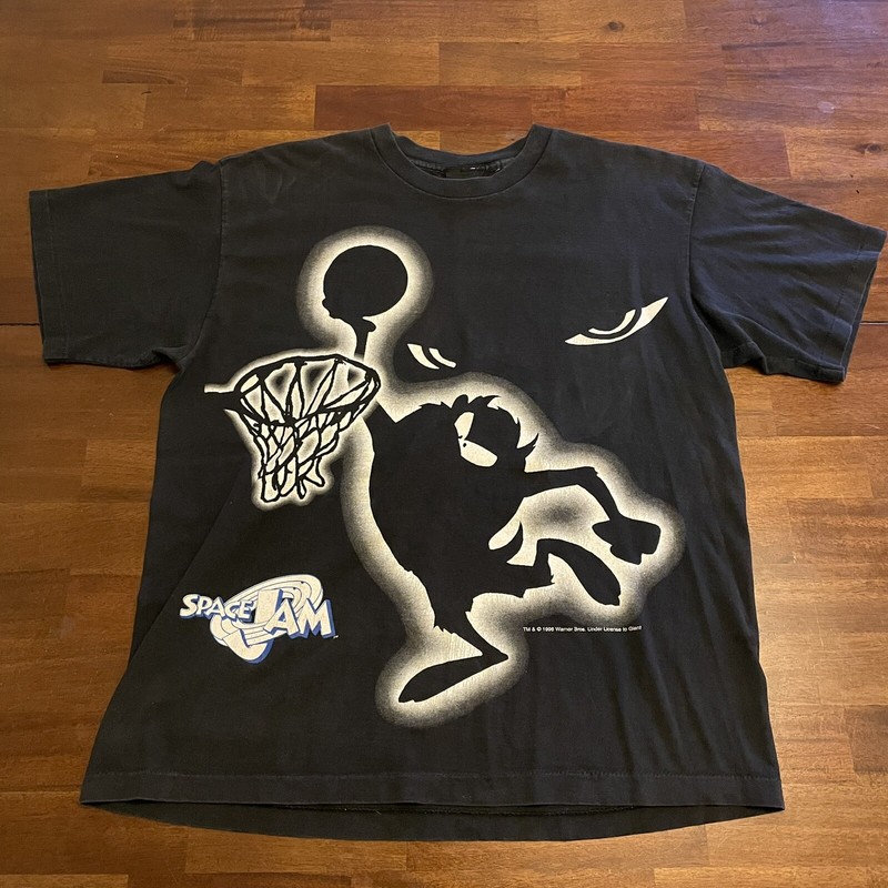 VTG Space Jam Shirt XL Taz Basketball 1996 Looney Tunes Tasmanian Devil Freeze