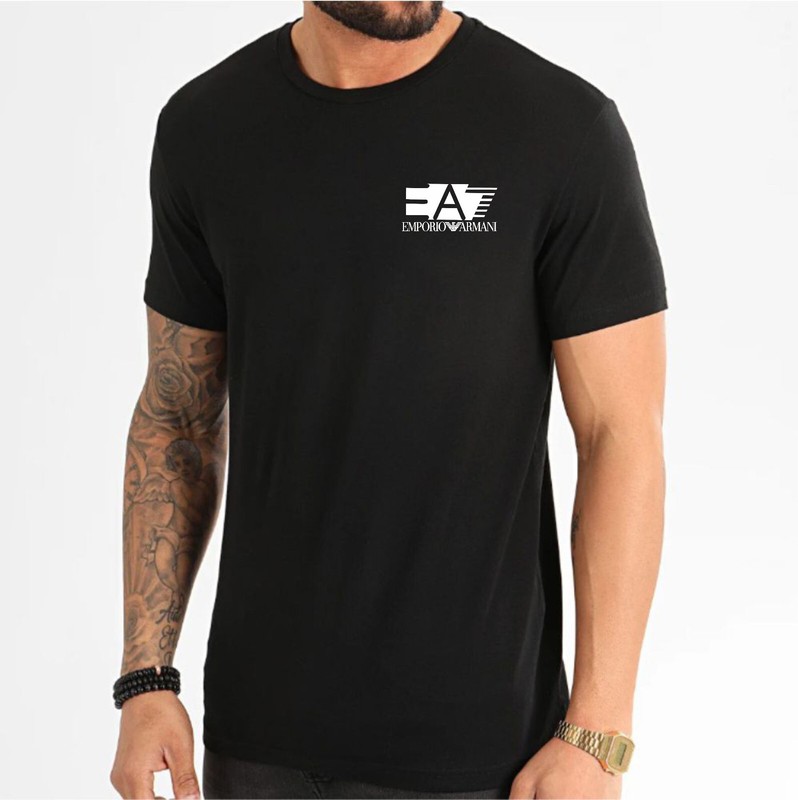 Emporio Armani Black Men's Cotton EA T-Shirt Size M*L*XL*2XL,3XL gallery