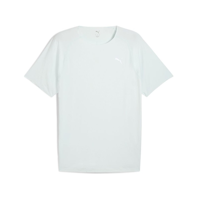 PUMA Run Cloudspun Crew Neck Short Sleeve Athletic T-Shirt Mens Blue Casual Tops