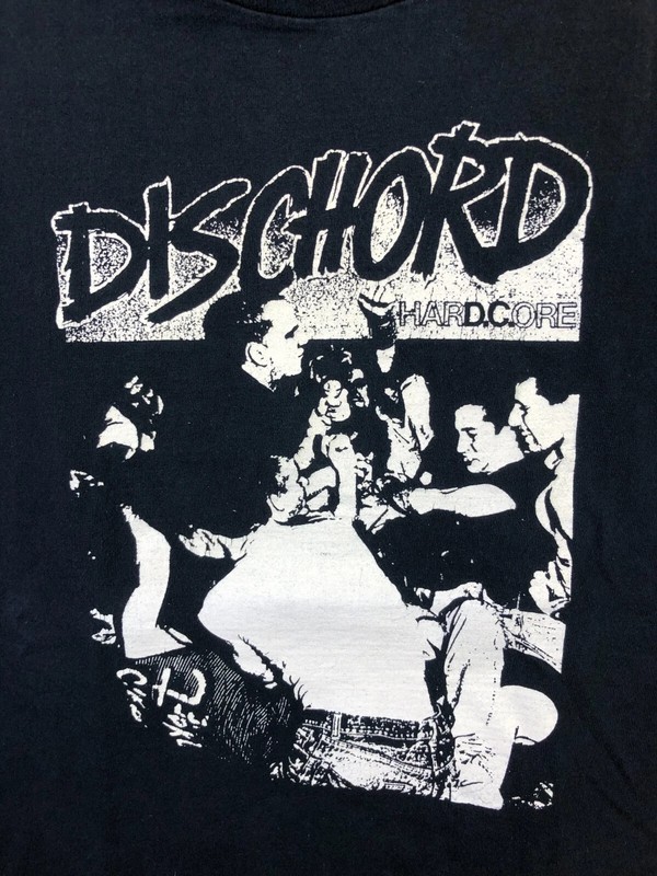 DISCHORD RECORDS HARDCORE Punk Rock Band T-SHIRT Black