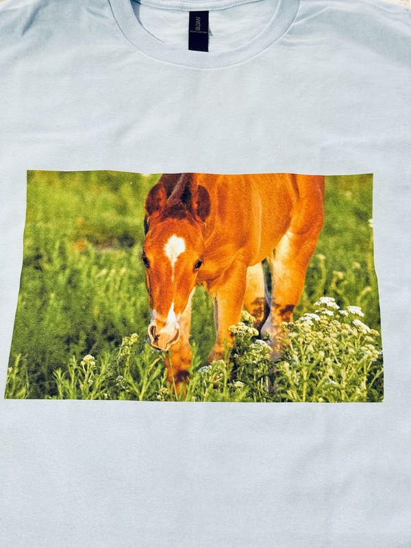 Equine Foal Portrait Unisex Heavy Cotton Tee