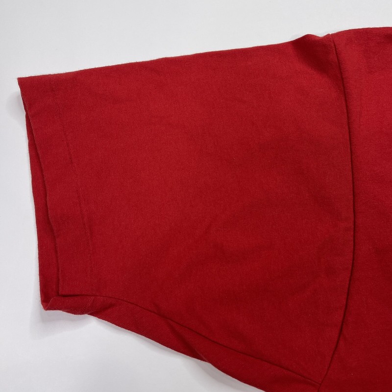 Jerzees Red Crewneck T Shirt Sz XL 50/50 Heavyweight Single Stitch Cuffs gallery