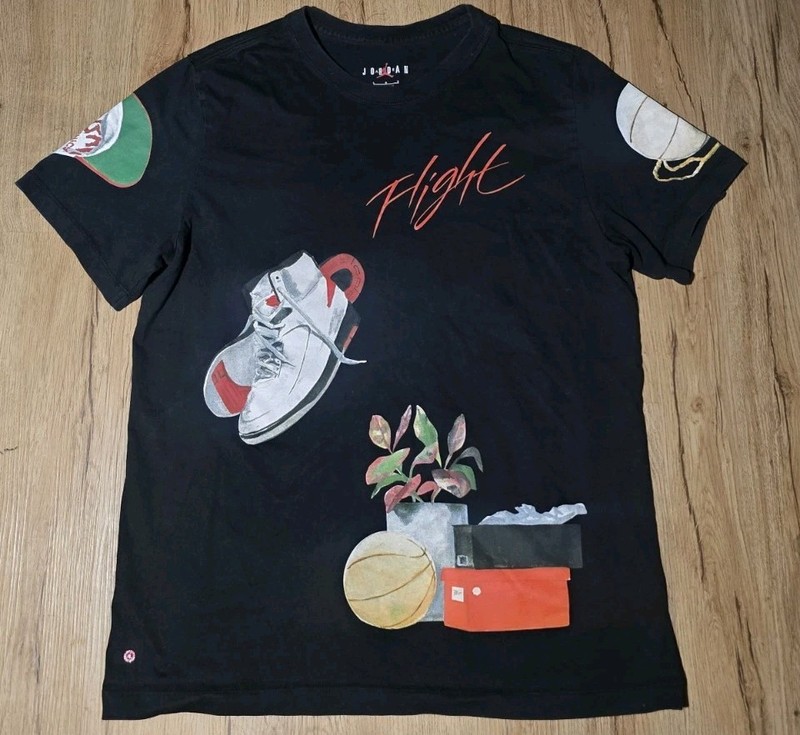 Nike Jordan Flight World Tour Graphic T-Shirt Men’s Large Black Jumpman