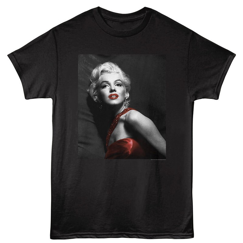 Marilyn Monroe Beautiful Lady In Red Photo Men’s T Shirt