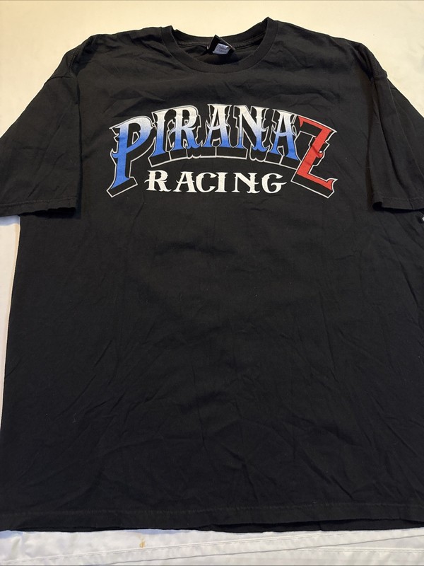 Pirana Z Drag Racing TShirt Black 100% Gearhead Sz XXL Short Sleeve Vintage 2009