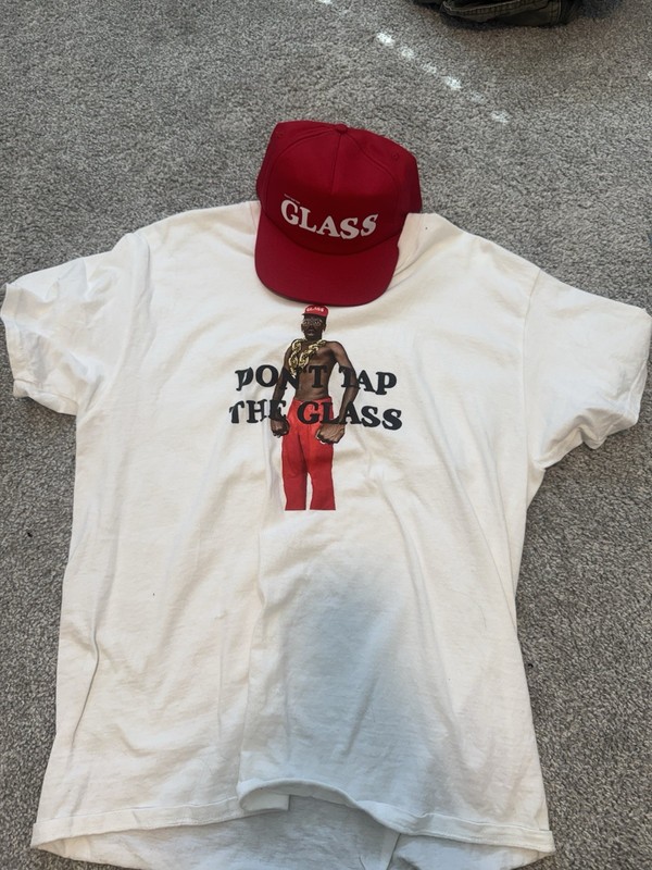 Tyler The Creator Don’t Tap The Glass White Large T-shirt With Adjustable Hat