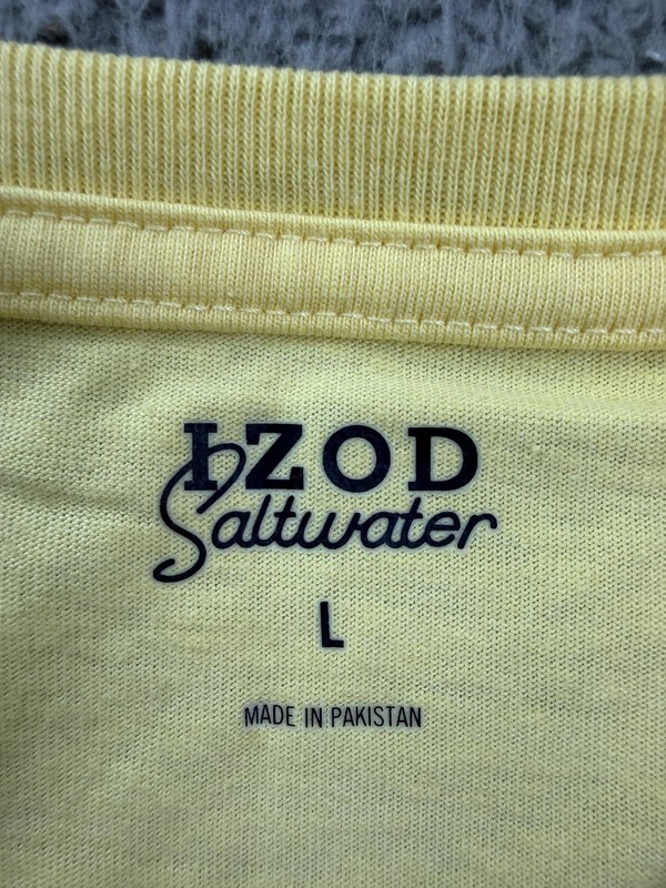 IZOD Saltwater Shirt Mens Large Yellow Crab Beer Graphic Beach T-Shirt Summer gallery