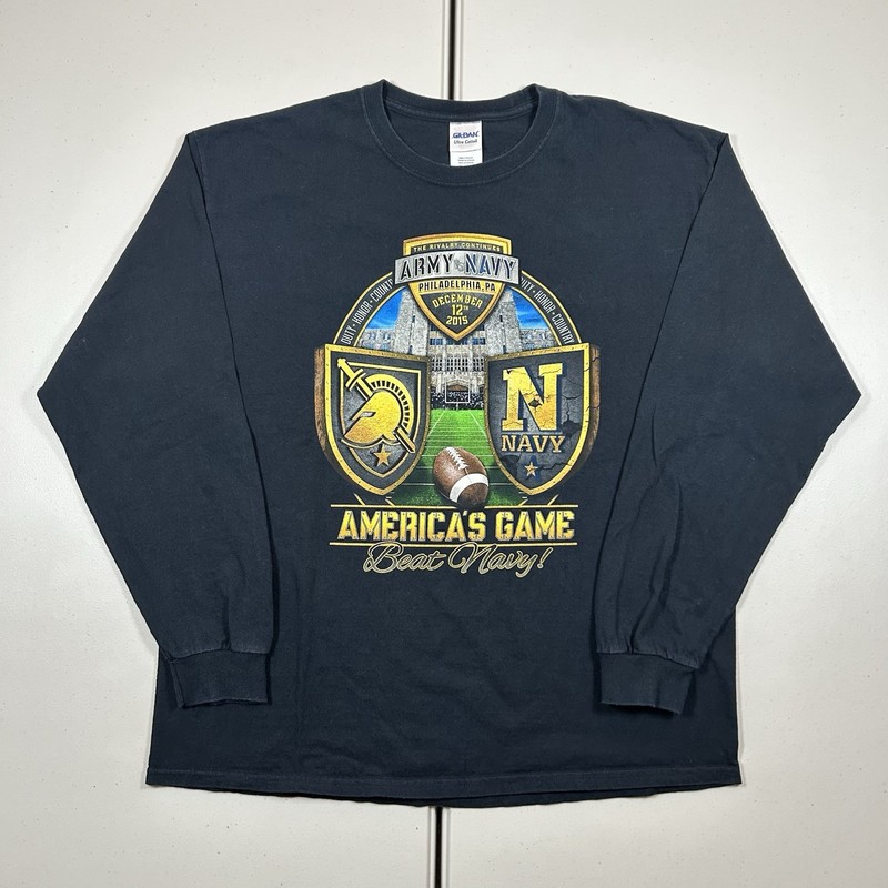 Army vs Navy “America’s Game” Long Sleeve Shirt College Football Army Fan XL
