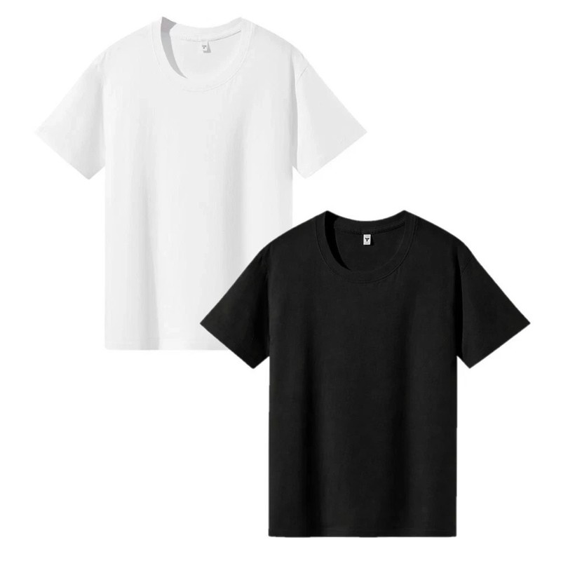 6 PCS Men's Loose Fit Oversized Heavyweight Cotton T-Shirt Short Sleeve (S-3XL) gallery