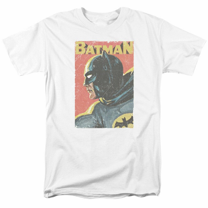 Classic Batman Vintman T Shirt Mens Licensed Classic TV Merchandise White