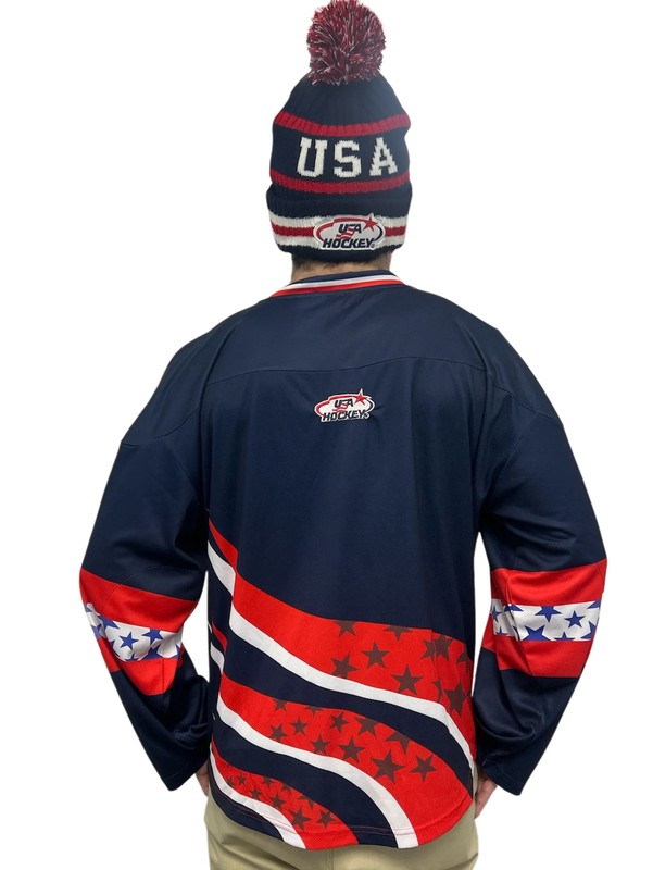 USA Hockey 1996 Embroidered Navy Hockey Jersey gallery