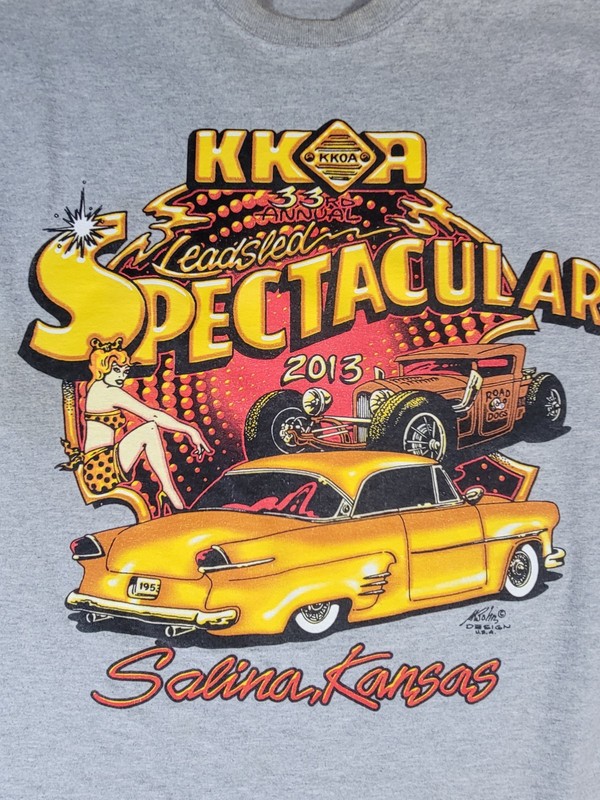 KKOA 2013 Leadsled Spectacular 2013 Tshirt Mens XL Gray Classic Street Cars