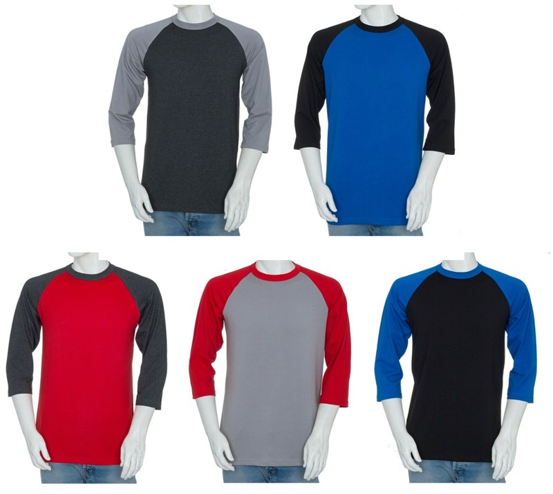 Styllion Big and Tall & Regular Size – Mens Raglan Baseball Shirts – RCQS