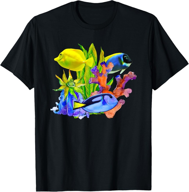 Yellow Tangs Reef Saltwater Marine Aquarium Fish Tank Gift T-Shirt