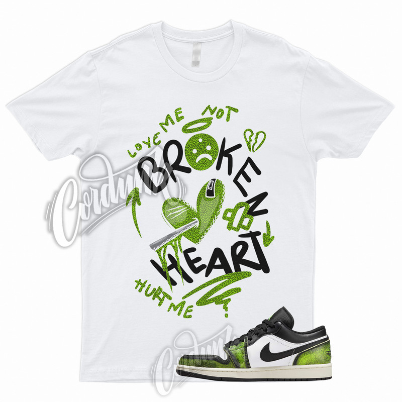 BROKEN Shirt for 1 Low SE Wear Away Electric Green Snake Skin 6 Lime Retro Neon