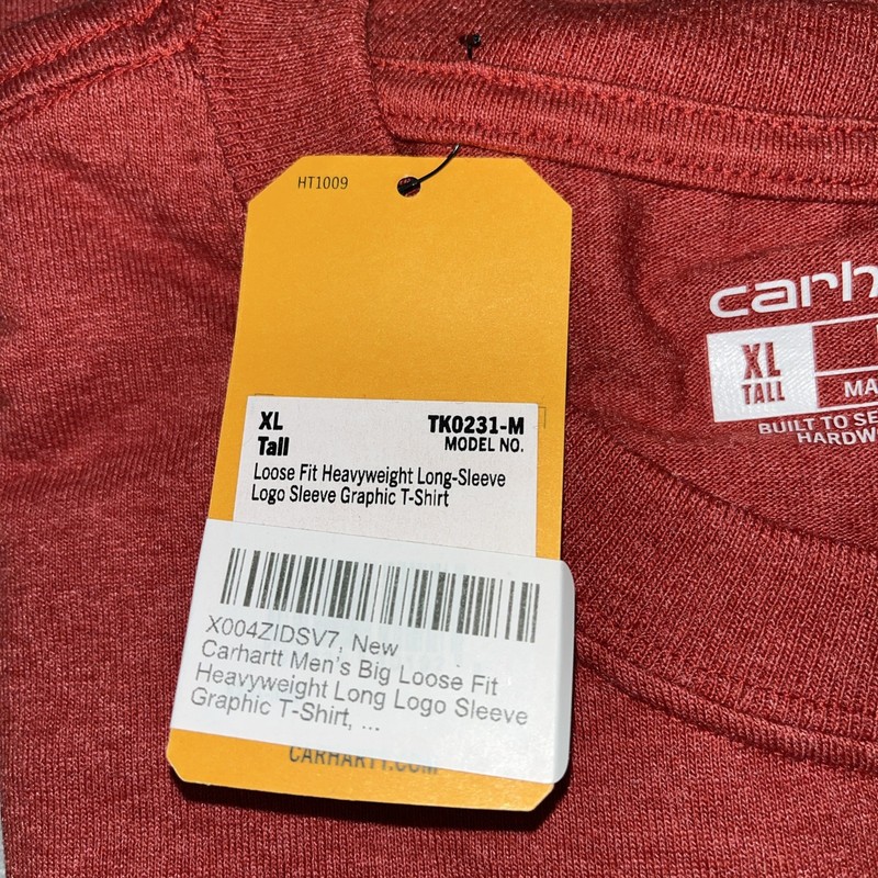 CARHARTT Loose Fit Heavyweight Long-Sleeve Logo Sleeve Graphic Size XL-Tall gallery