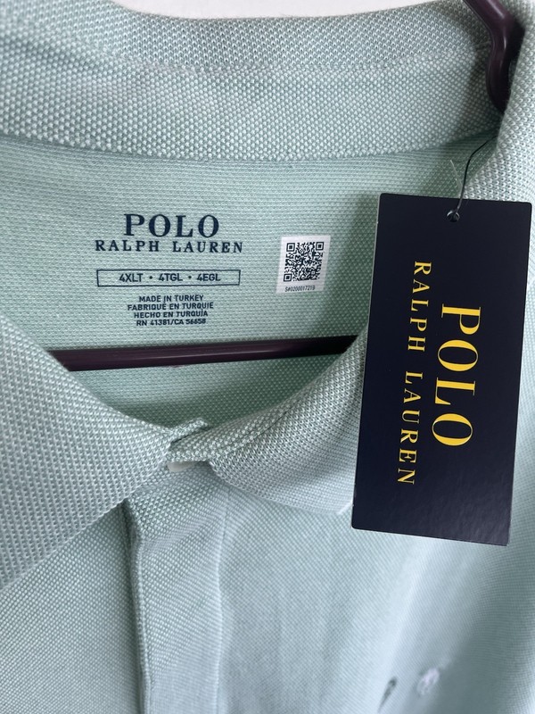Polo Ralph Lauren Polo Shirt Cotton Mens 4XLT Green W White Pony Golf Tennis gallery