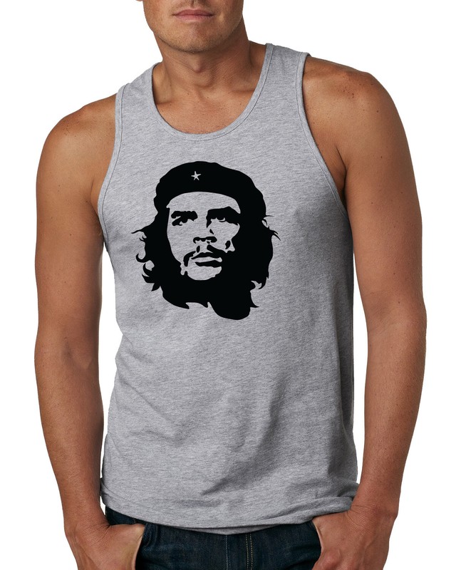 Che Guevara Face Sihouette Famous People Men Graphic Tank Top