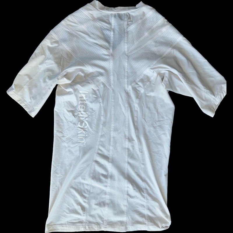 EUC Men’s Intelliskin Compression Stand Tall V-Neck Shirt White Size 2XL