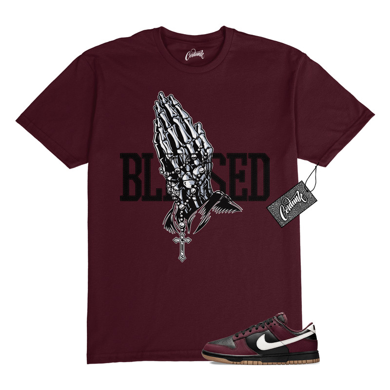 Dunk Burgundy Crush Black White Next Nature T Shirt Match BLSDHANDS