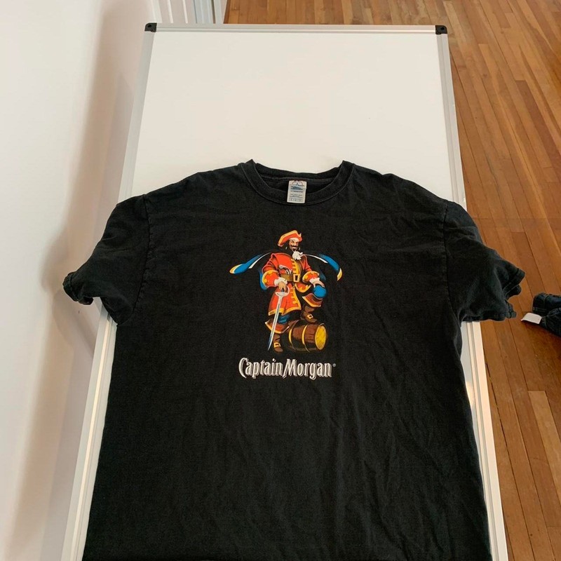 Vintage Captain Morgan Shirt Mens XL Alchol Drinking Promo Moonshine Bootlegger