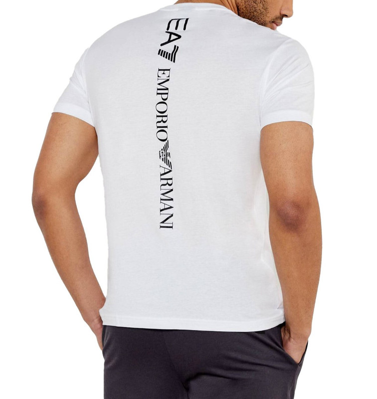Emporio Armani White Men’s cotton T-Shirt EA stripe print ,Size M*L*XL*2XL*3XL