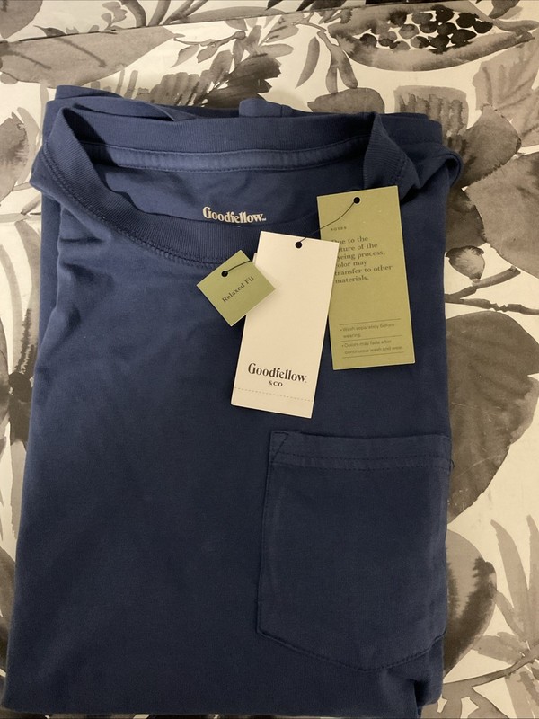 🌻 Mens Goodfellow & Co Crew Neck Short Sleeve T-Shirt Size XL Navy 🆕 gallery