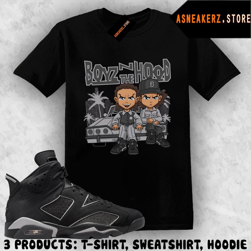 Shirt Matching AJ 6 Cap and Gown 2026 Match Sneaker The Boondocks Boyz T-Shirt