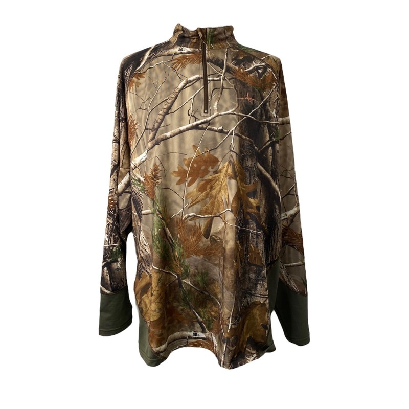 Habit Shirt Mens XL Green Realtree Camouflage Scent Factor Long Sleeve