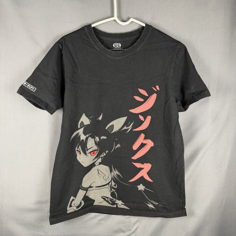Black Rock Shooter T Shirt Large Black Anime Manga Japan Graphic Tee Sleeve Hit