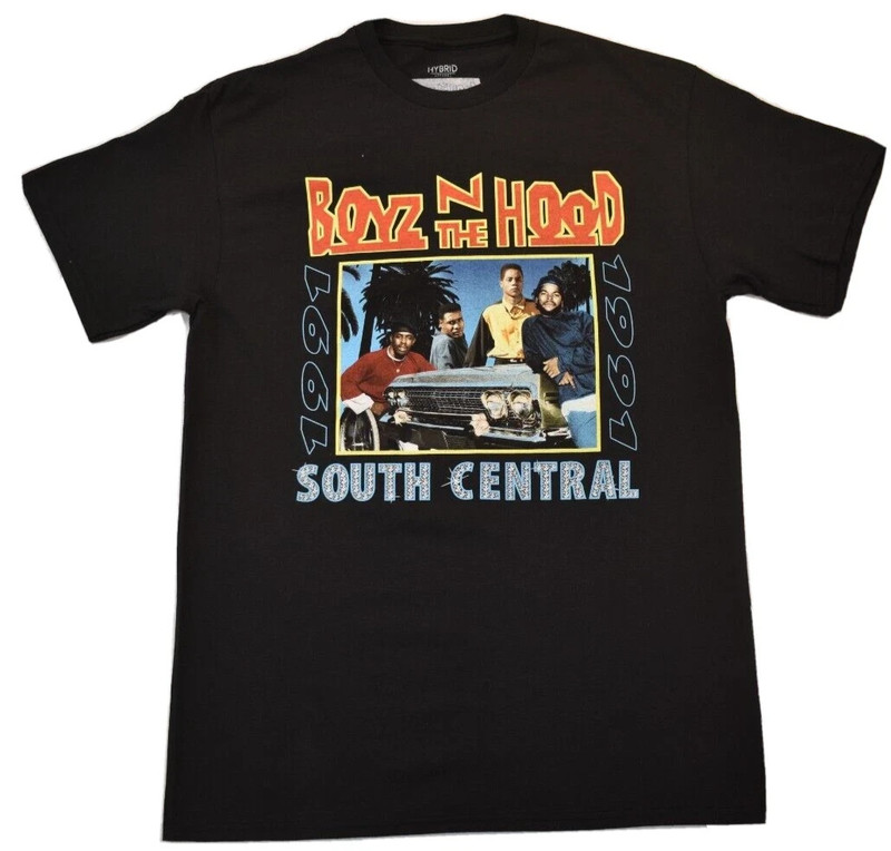 Hybrid Boyz N The Hood Mens South Central 1991 Movie Graphic Black Shirt New M,L