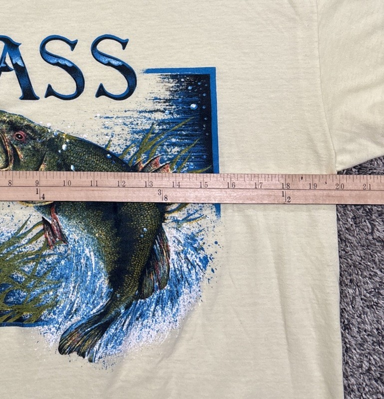 Vintage Bass Fishing Shirt 90s Single Stitch Fishing Fish Large Outdoor Sport L gallery