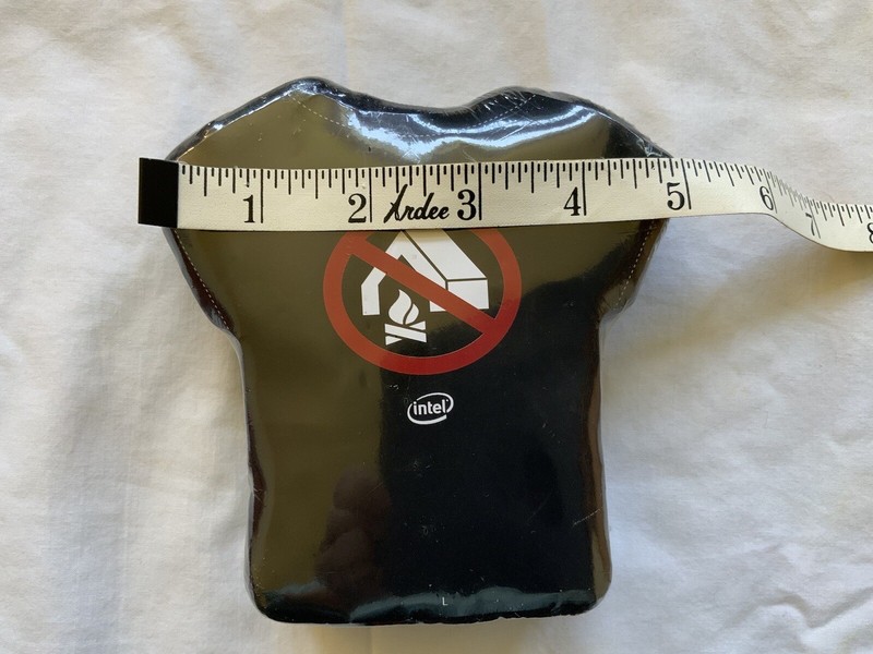 Intel Black No Camping T shirt new sealed package Unknown Size - See description
