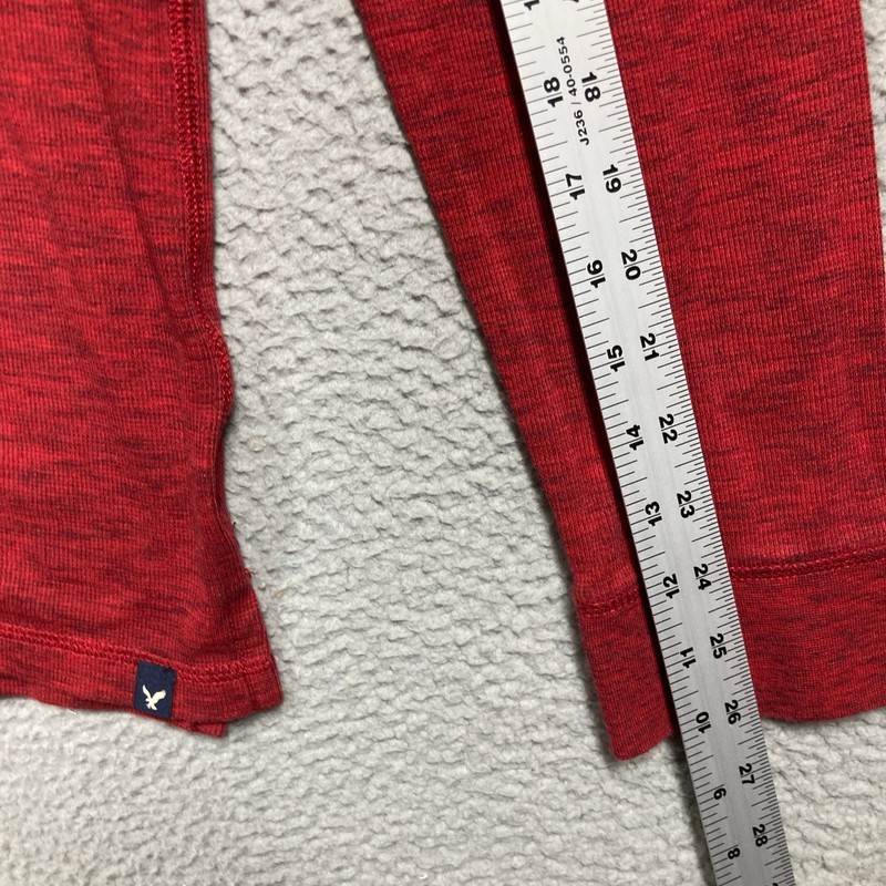 American Eagle Waffle Thermal Knit Shirt Mens Medium Red Active Flex Long Sleeve gallery