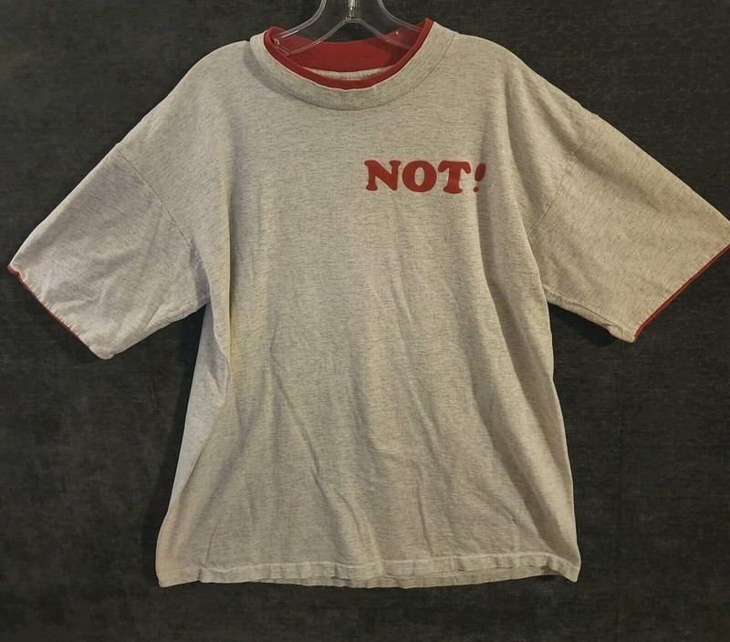 XL '80s Signal Mega Tee Lined Sleeve & Collar Cotton Made USA gallery