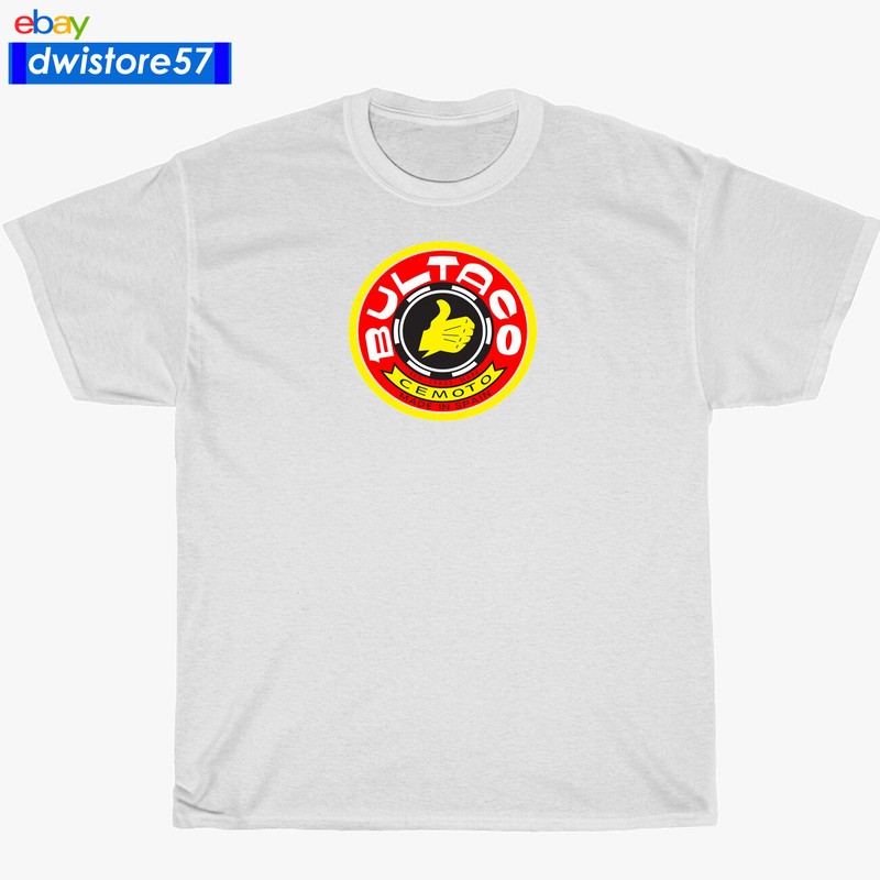 New Shirt Bultaco Hand Logo Black/Navy/White/Grey Men's T-Shirt S-5XL