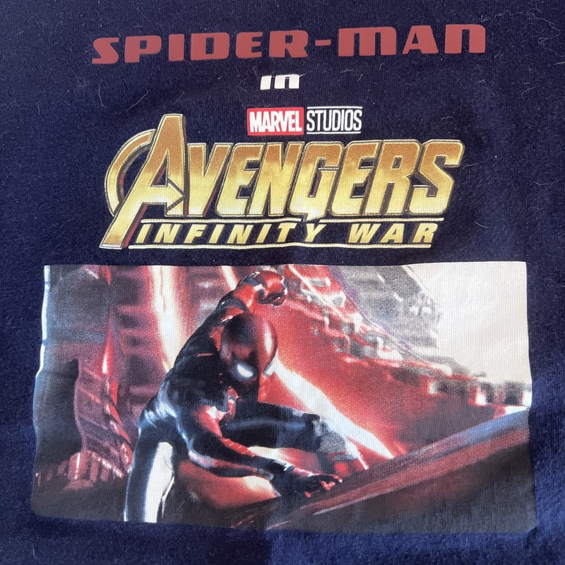 UNIQLO Marvel Spider-Man Avengers Infinity War Graphic Tee Kids 11-12 Black