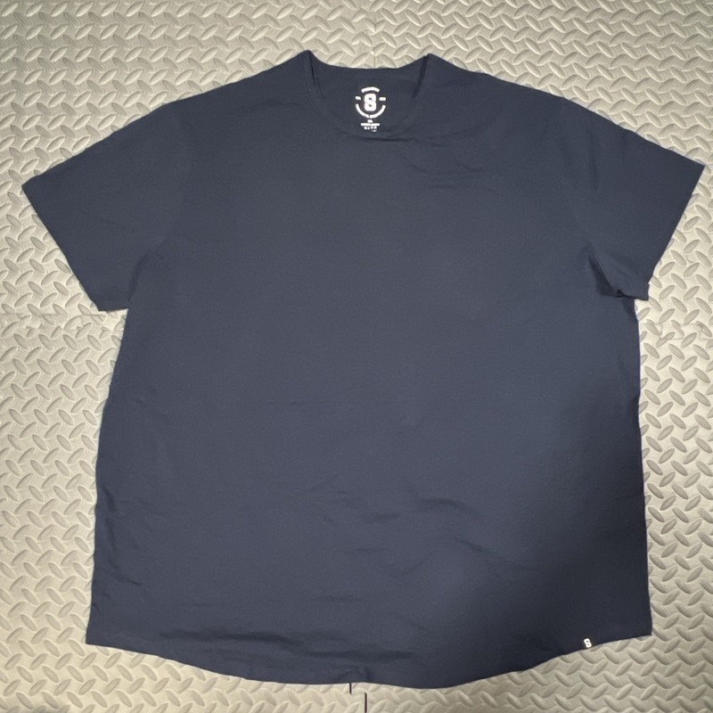 StrongSize Premium XL Sportswear Navy Short Sleeve Longer Length T-shirt -5XL