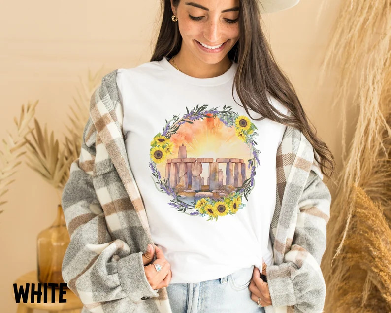 Litha Witchy Stonehenge Summer Comfort Tee