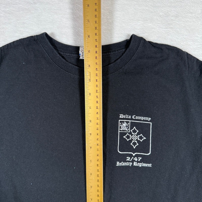Delta Company 2/47 Infantry Regiment Ft Benning Reapers Graphic Tee Black M gallery
