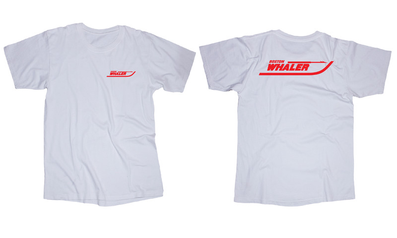 Boston Whaler Boats logo white t-shirt