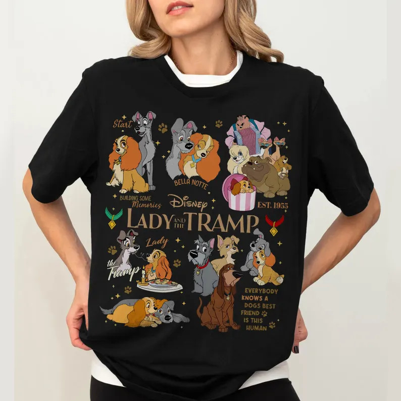 Dissney Lady And The Tramp T Shirt Unisex #9