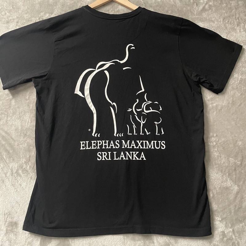 Sri Lanka LUV SL Odel T-Shirt Adult XL Black Animal Short Sleeve Cotton gallery
