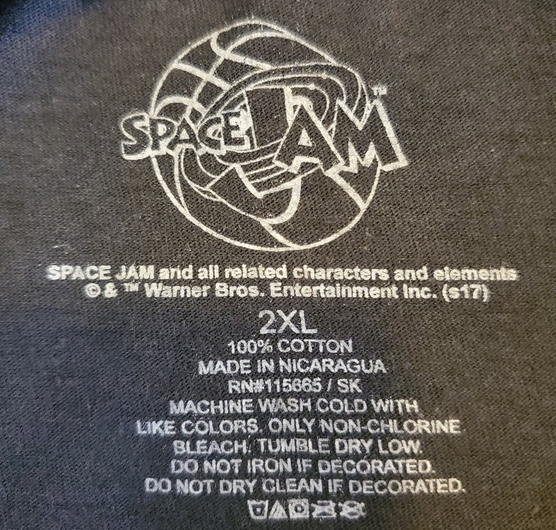 Space Jam Shirt Men 2XL Black Basketball Graphic Cotton Looney Tunes gallery
