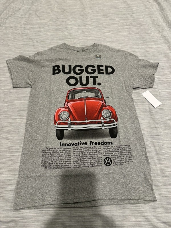 Volkswagen Beetle “Bugged Out” Men’s Size Large T-Shirt